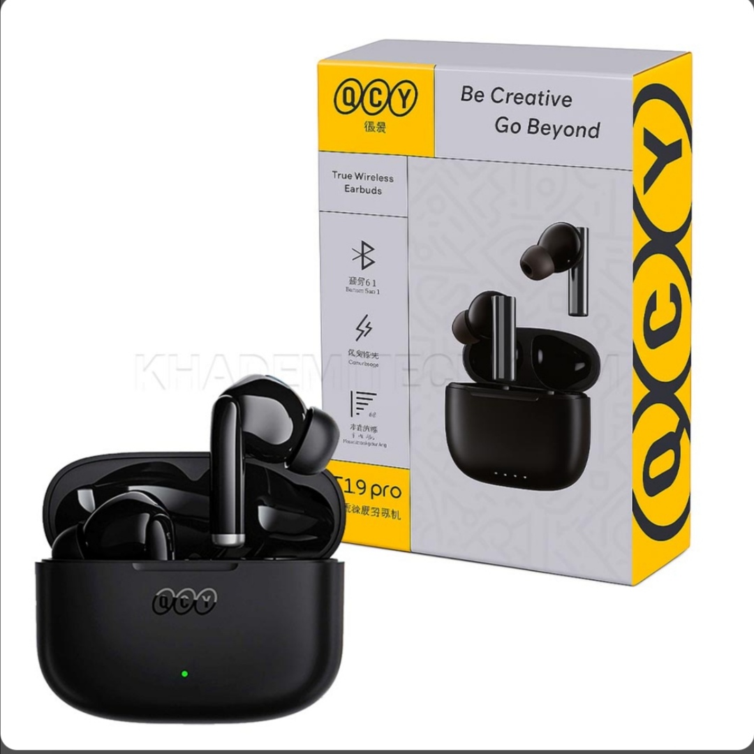 ایرپاد مشکی طرح QCY T19Pro