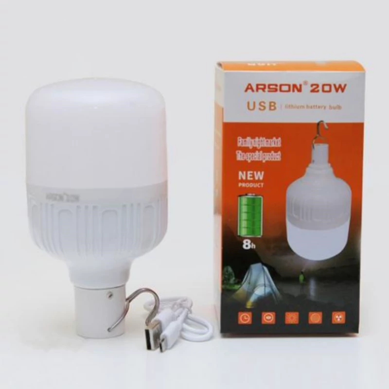 لامپ LED شارژی 5 حالته آرسون مدل 20W به همراه کابل Micro-USB