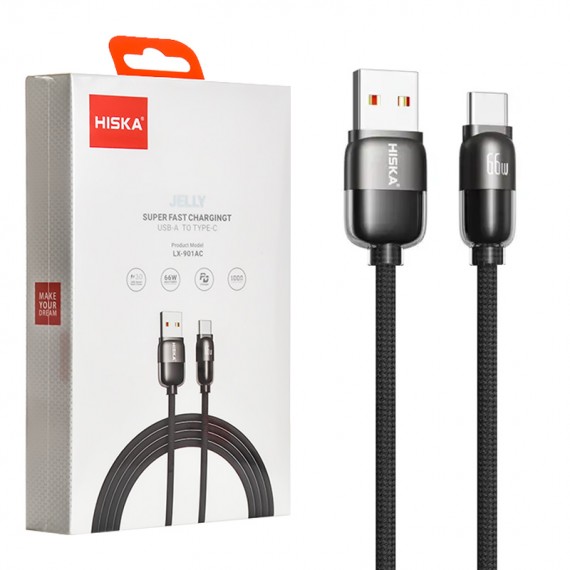 کابل شارژ تایپ سی hiska lx801 ac