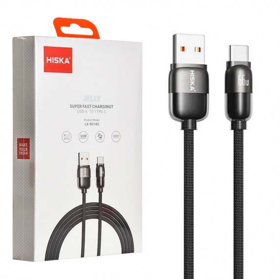 کابل شارژ تایپ سی hiska lx801 ac
