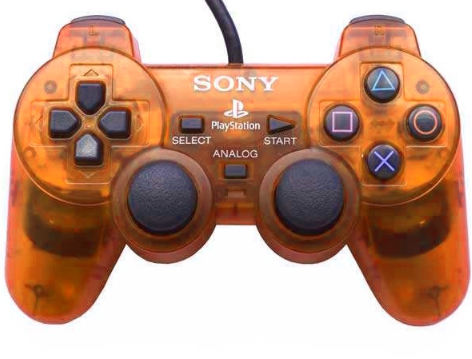 دسته ps2 شفاف رنگ نارنجی